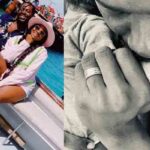 first baby photo of Simi and Adekunle Gold's newborn