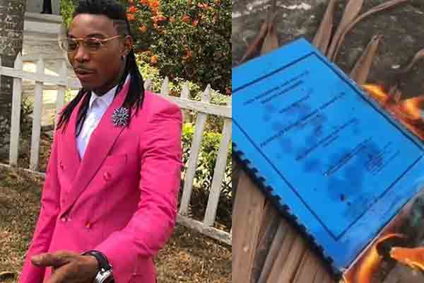 SolidStar sets his music contract ablaze