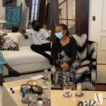 Billionaire businessman, Femi Otedola hosts, Mr Eazi, Temi, and Dj Cuppy in his London home