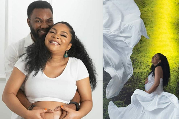 Lovely maternity photos of actress Linda Ejiofor and her husband, Ibrahim Suleiman