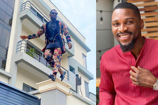 Tobi Bakare defiles gravity in his new photo