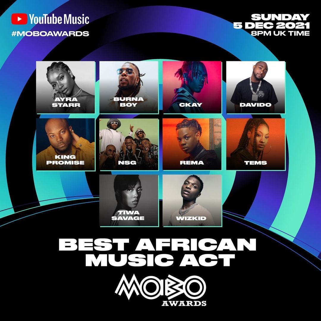 MOBO 2021: Wizkid and Rema Nominated For Best International Act Category 