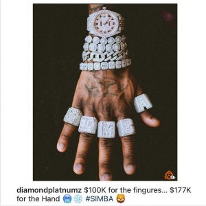 Diamond Platnumz Spends $177K on Hand Pieces