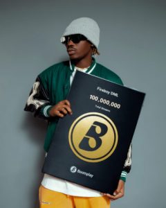 With Over 100 Million Streams, Fireboy DML Joins Boomplay's Golden Club