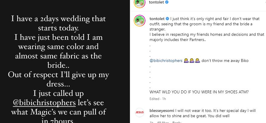 Reactions as Tonto Dikeh reveals what she did to her friend's bride 1 tonto 2