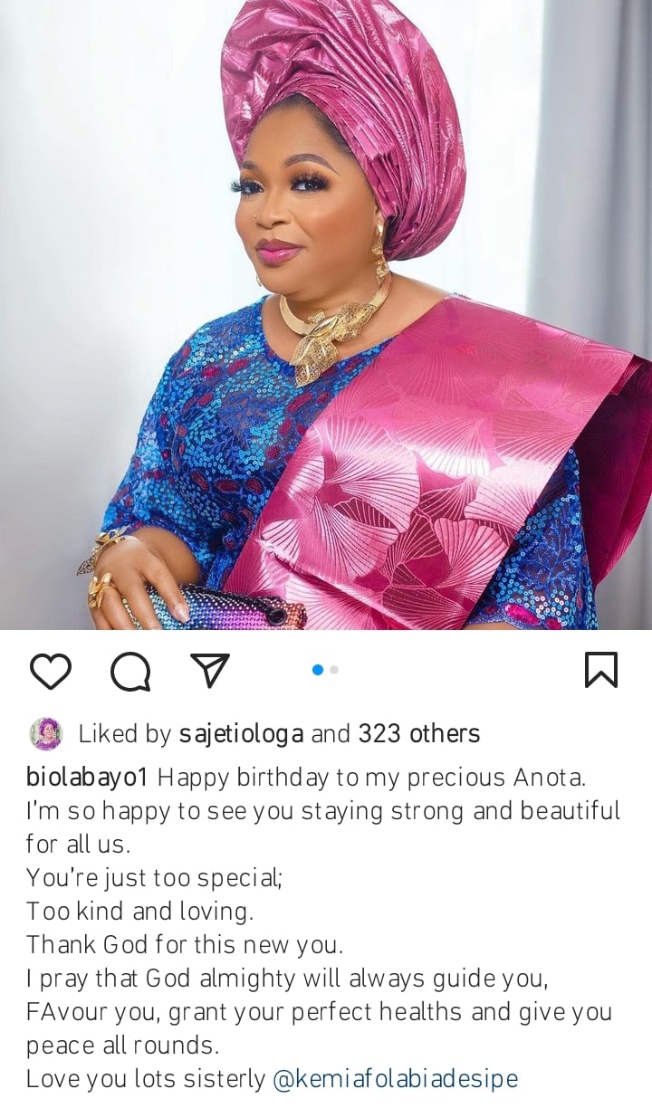 "Thank God for this new you" Biola Bayo praises Kemi Afolabi for her strength and beauty as she marks birthday 1 Biola Bayo celebrates Kemi Afolabi birthday