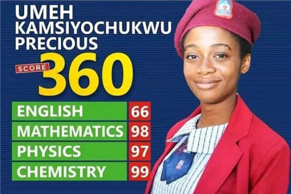 16-Year-Old Kamsiyochukwu, Highest Scorer in 2023 UTME, Reveals her Strategy