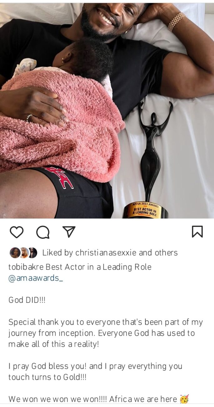 Tobi Bakre wins AMAA award