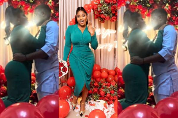 Veekee James passionately prays for her husband-to-be