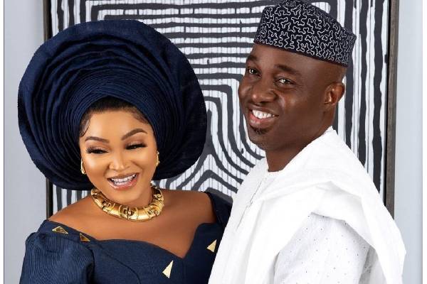 Mercy Aigbe beams with pride as husband, Kazim Adeoti gets new title