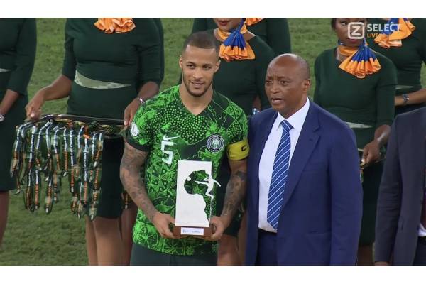 Super Eagles Vice-Captain Troost-Ekong Wins AFCON 2023 Player of the Tournament
