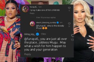 Nkechi Blessing, Nina Ivy slam troll over death prayer for Junior Pope’s children