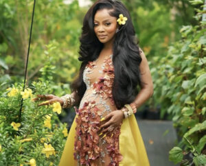 “Toke Makinwa announces she is pregnant, calling it the biggest project of her life.”