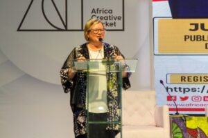 Nigerian artists participating in a U.S.-sponsored music training workshop in Lagos.