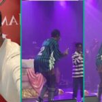Tiwa Savage’s son Jamal rapping to her latest song at a live event in London