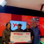 Aloysius Emedu Okwundu confirmed as the Yanga FM 1 million naira winner receiving his prize.