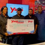 Aloysius Emedu Okwundu confirmed as the Yanga FM 1 million naira winner receiving his prize.