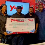 Aloysius Emedu Okwundu confirmed as the Yanga FM 1 million naira winner receiving his prize.