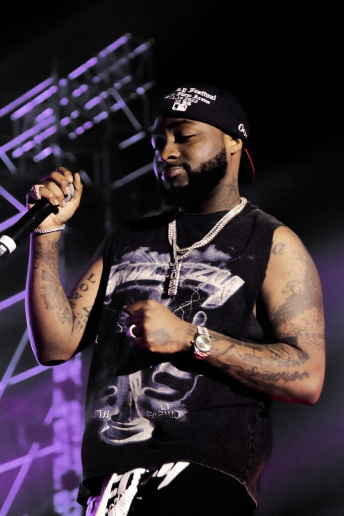 Davido performing live at State Farm Arena during his birthday concert in Atlanta”