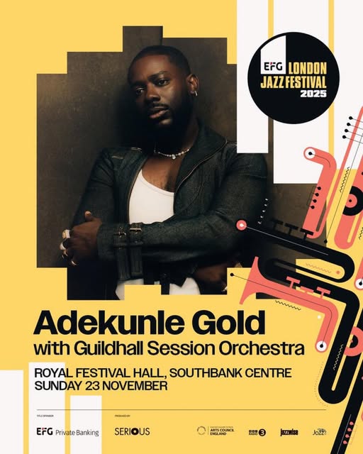 Adekunle Gold thrills London fans with a Session Orchestra performance after a heartwarming introduction from daughter Deja.”