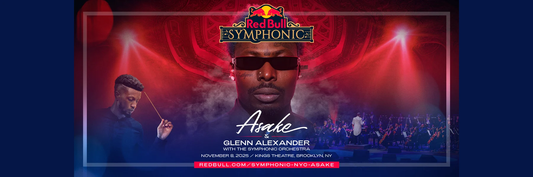 Asake performing an unreleased song with K-pop artists on stage at Red Bull Symphonic