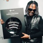 CKay celebrating as Love Nwantiti reaches 1 billion streams on Spotify.