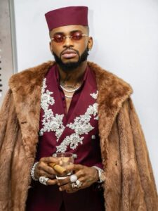 Juma Jux and Diamond Platnumz posing together ahead of Lagos show