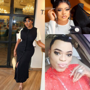 Bobrisky striking a bold pose at a high-profile event