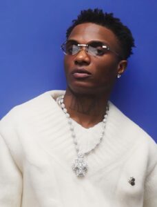 Wizkid marking his 10 billion Spotify streams achievement as a global music icon.