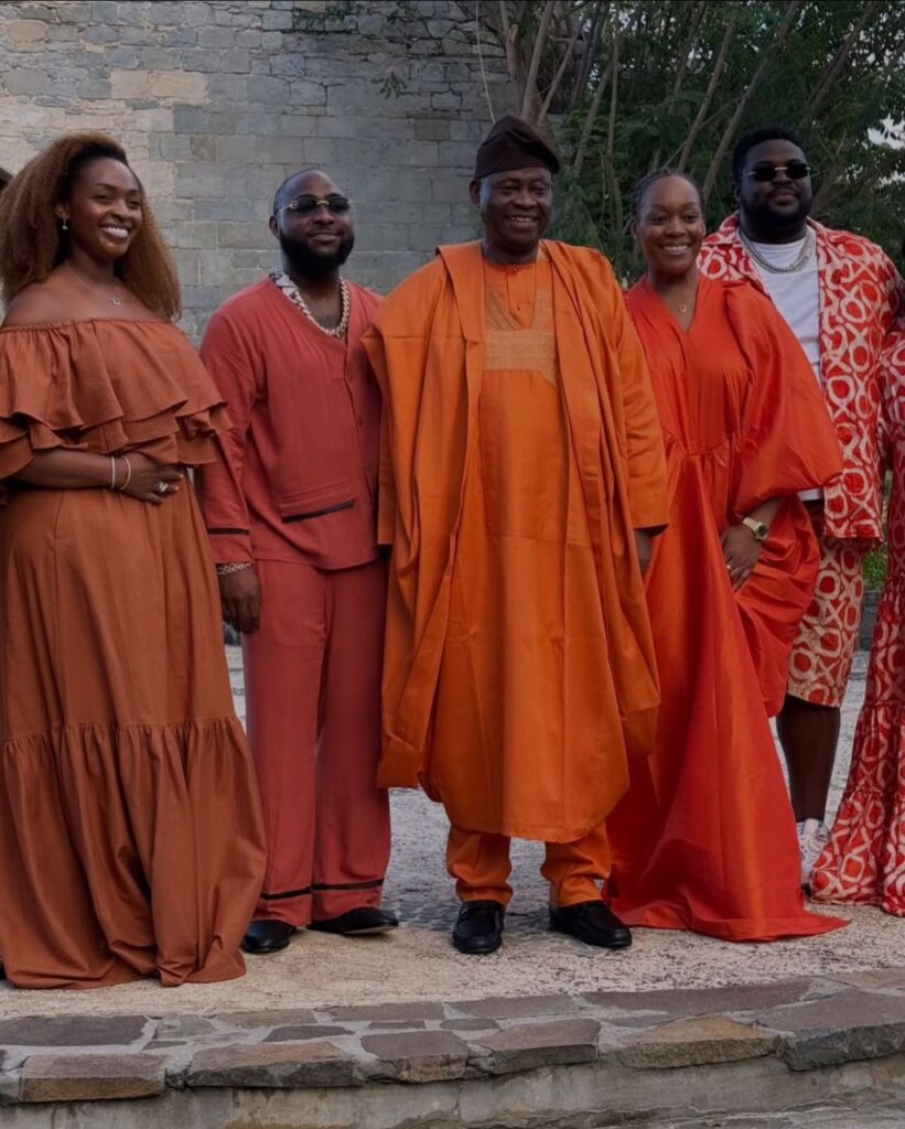 Davido enjoying quality family time with the Adeleke family on Canouan Island