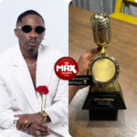 Juma Jux on stage after winning Best Male Artiste in Eastern Africa at AFRIMA.