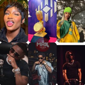 Artists performing and receiving awards at the All Africa Music Awards in Lagos, Nigeria.