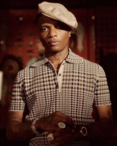 Wizkid marking his 10 billion Spotify streams achievement as a global music icon.