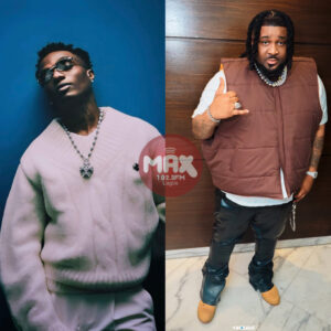 Ceeza Milli and Wizkid collaborating in the studio on a Nigerian music record