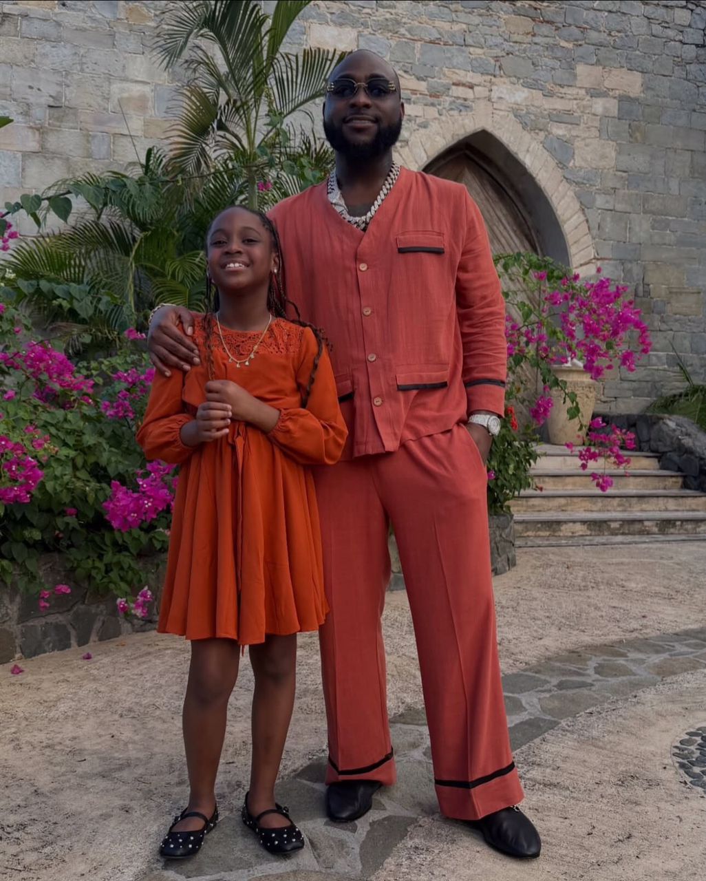 Davido enjoying quality family time with the Adeleke family on Canouan Island