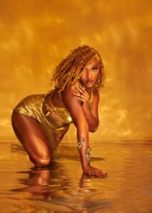 Wendy Shay discussing her body confidence and personal growth during a candid interview.