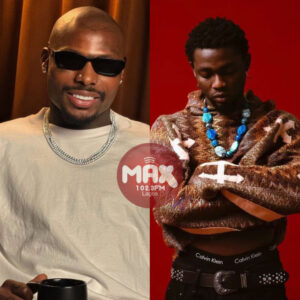 Asake performing in the studio showcasing Asake’s music style during a collaboration with Omah Lay.