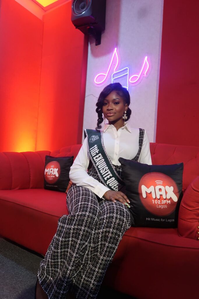 Faith Ogbah speaking confidently after overcoming her past and embracing her voice.