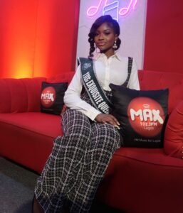 Faith Ogbah speaking confidently after overcoming her past and embracing her voice.