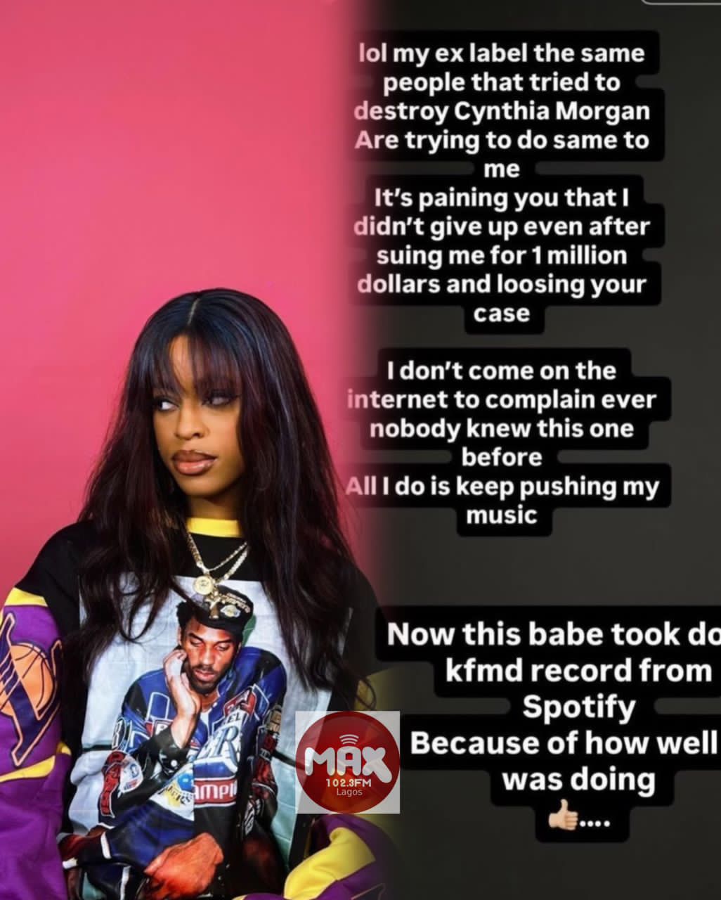 Quing Madi Pepper Me removed Spotify