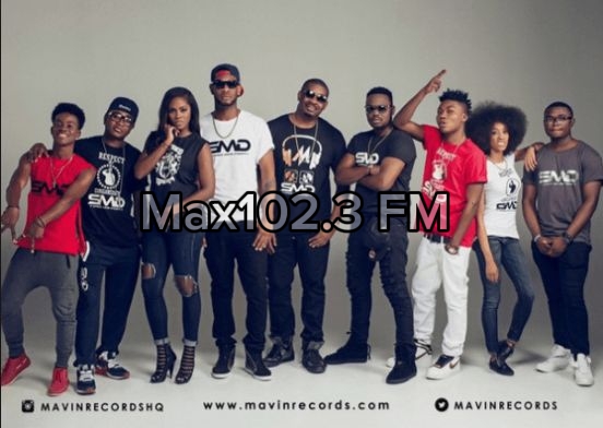 Don Jazzy in a recording studio producing Afrobeats hits for Mavin Records artists.