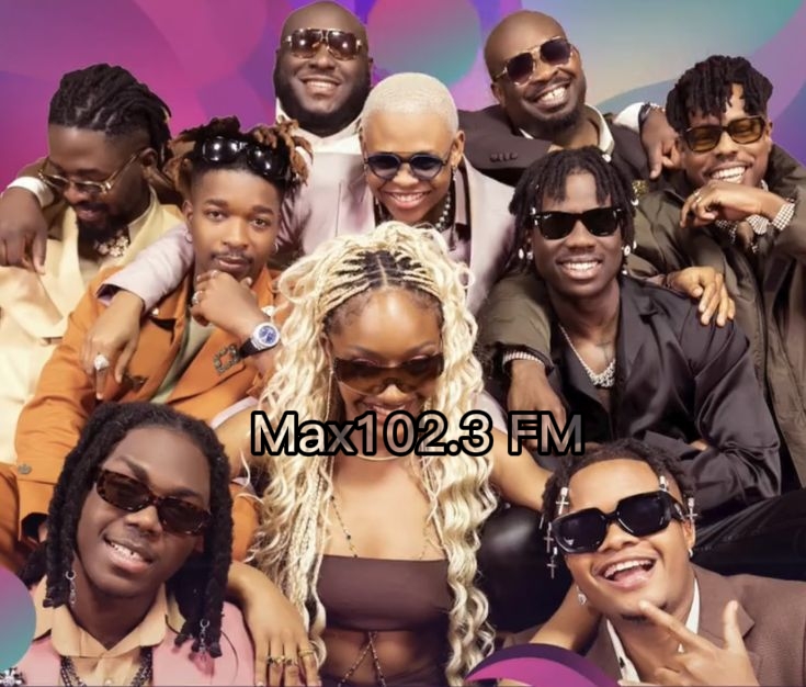 Don Jazzy in a recording studio producing Afrobeats hits for Mavin Records artists.