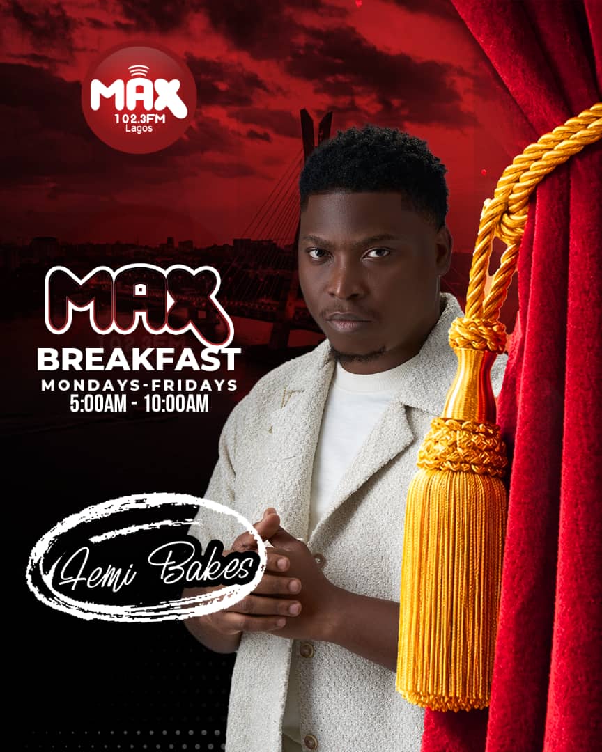Femi Bakes joins Honey Ojukwu as the new co-host of MAX Breakfast on MAX FM.