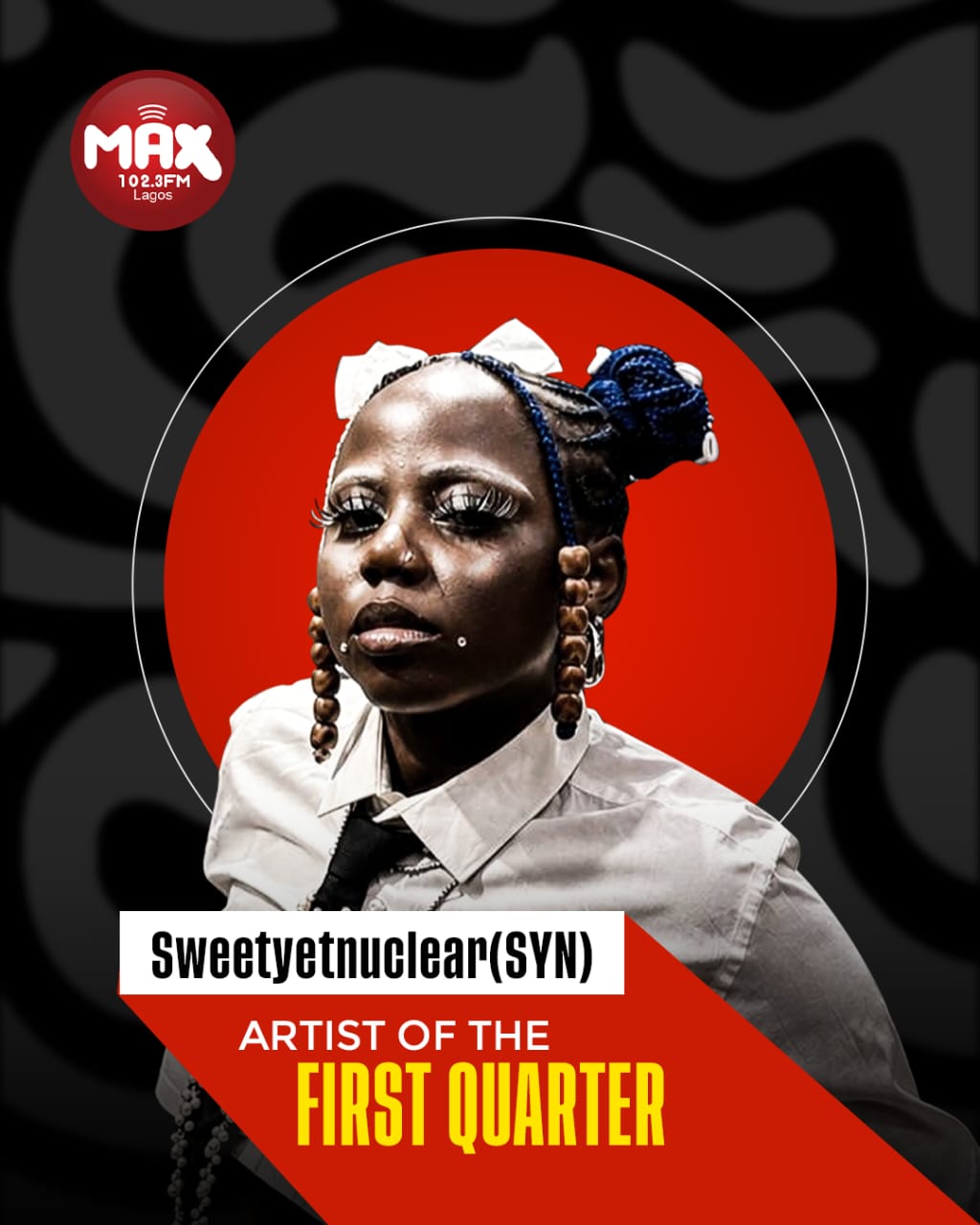 SweetYetNuclear (SYN), the Artist of the Quarter, known for her Afro-fusion sound and emotionally driven storytelling.