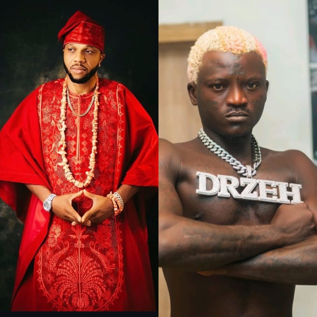 Charles Okocha and Portable during their boxing match