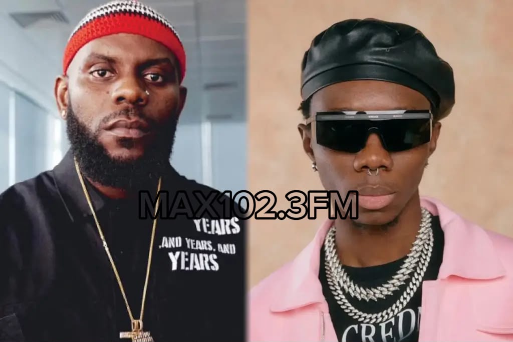 Davido and Wande Coal amid their dispute over the “Come My Way” collaboration