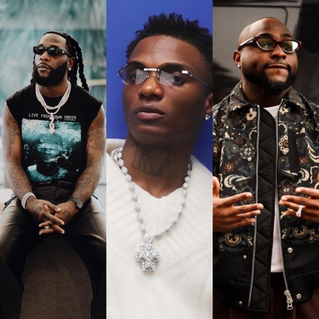 Davido, Wizkid and Burna Boy nominated for major honours at the 2026 Headies Awards