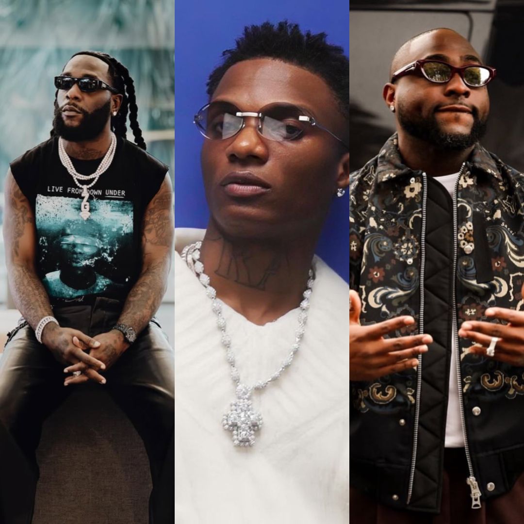 Davido, Wizkid and Burna Boy nominated for major honours at the 2026 Headies Awards
