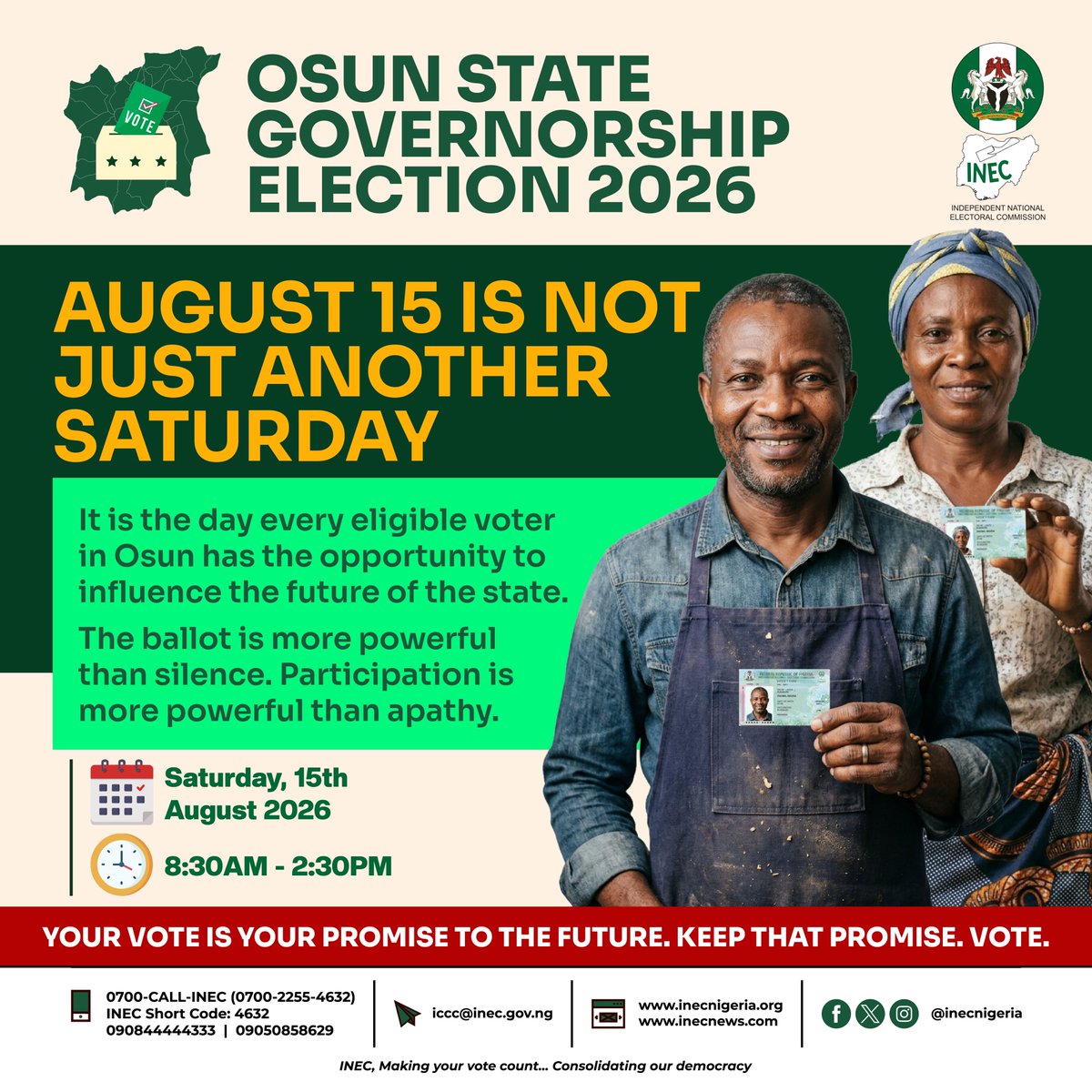 INEC prepares for Osun governorship election as 2.3 million voters prepare to cast their ballots
