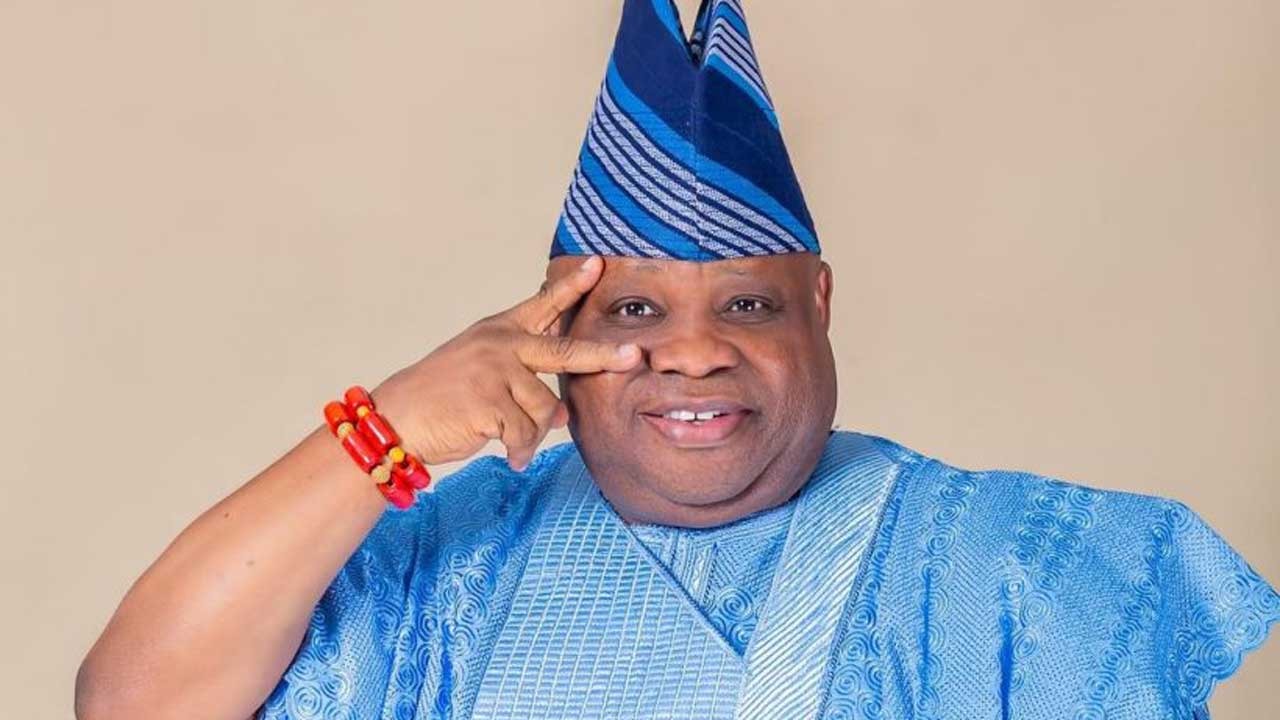 Ademola Adeleke reacts after winning the Osun governorship election as INEC faces criticism over the electoral process